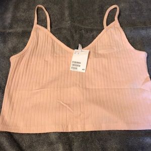 New with tags light pink crop top